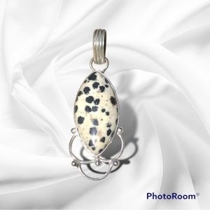 ❤️ Sterling Silver Dalmatian Jasper Artisan Pendant